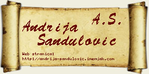 Andrija Sandulović vizit kartica